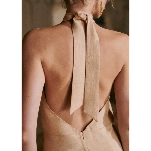 NWT Sezane Editions Midi Sleeveless Mariama Halter Dress - Picture 5 of 7